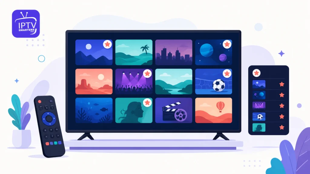 IPTV Smarters Pro Favoriten 2026 auf Fernseher und Smartphone organisieren