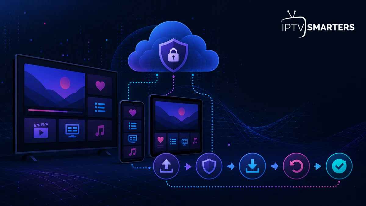IPTV Smarters Pro Backup 2026 mit Cloud, Gerät, Ordnern und Wiederherstellung