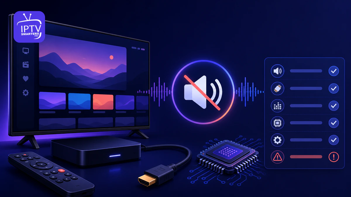 IPTV Smarters Pro kein Ton mit stummem Lautsprecher, Fernseher, HDMI, Codec und Diagnose-Checkliste